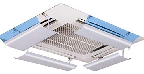 Deflector de Aire Acondicionado para Aire Acondicionado Central de Techo, Evita Que el Aire Sople Recto, áNgulo Ajustable, Longitud: 54 cm, Material ABS Ligero (Una Pieza)