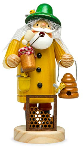 Sikora RM-A Räuchermännchen aus Holz 3 Größen Verschiedene Motive, Farbe/Modell:A27 gelb - Imker, Höhe in cm:Höhe ca. 15 cm