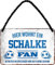 schilderkreis24 – Blechschild Lustiger Spruch Deko Artikel Sport Verein Geschenkidee Männer Club Fußball Fan 18x12 cm (Hier wohnt ein Schalke Fan)