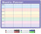 TMS A4 Magnetischer Wochenplaner Kühlschrank Whiteboard | Essensplaner, Kalender oder Memoboard, | Planen Sie familiäre oder geschäftliche Aufgaben | mit 4 trocken abwischbaren Markern [30 x 21cm]