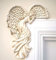 Garden Mile Engel Türrahmen Ornament, Vintage Stil Shabby Chic Angelic Figuren Elfenbein Engelsflügel Einzigartige Antik Optik Home Dekoration Wandskulptur (linker Engel)