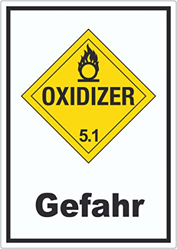 Aufkleber Oxidierend wirkend Gefahr Oxidizer entzündend A2 (420x594mm)