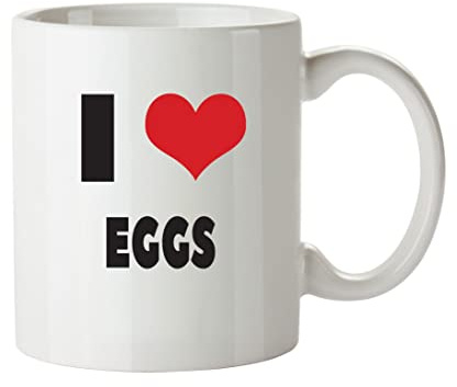 I Love Eggs I Love Mug Personalised Adult Office Mug