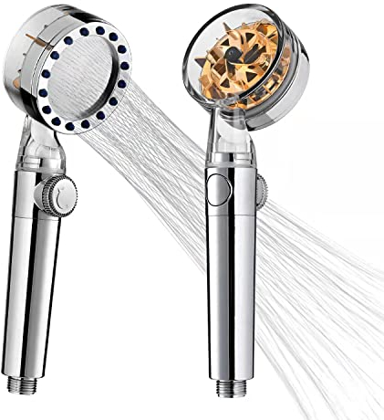 Shower heads high pressure,Turbo Fan Handheld Shower,Hydro Jet Shower Head with Filters,Magic way of water outlet