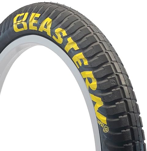 Eastern Bikes Curb Monkey - Neumático BMX de 20 pulgadas 100PSI (negro y amarillo)
