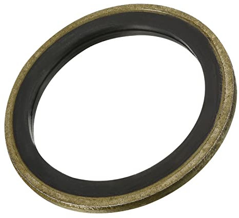 sourcing map Collé Joint Étanchéité Rondelles M26 34,5x26x2mm Carbone Acier Nitrile Caoutchouc Joint, Paquet de 10