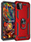 KOUYI Cover per Samsung Galaxy A81/M60S/Note 10 Lite, Custodia 360° Girevole Regolabile Ring Armor Bumper TPU Case Magnetica Supporto Silicone Custodie per Samsung A81/M60S/Note 10 Lite (Rosso)