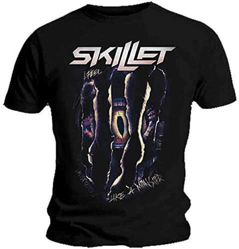 jiteng T Shirt Skillet Nu Metal Cat Eye Black M