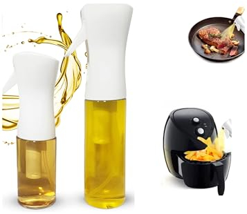 MAHAVIRA Pulverizador De Aceite 2 Piezas (200ml.300ml).Spray Aceite Cocina Dispensador de Aceitera Spray en Botella Dosificador de Aceite Oliva Vaporizador de Aceite y Vinagre para Cocina
