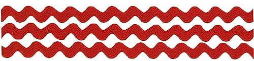Großhandel für Schneiderbedarf 5 m Zackenlitze 8 mm rot, 100% Polyester, Made in Germany, Preis gilt für 5 m