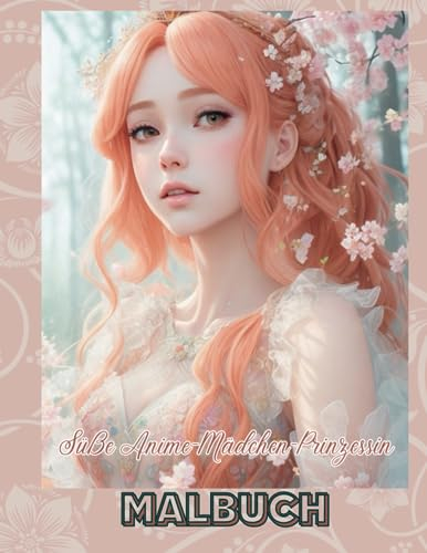 Süße Anime-Mädchen-Prinzessin Malvorlagen für Erwachsene und Jugendliche, für Entspannung und Kreativität