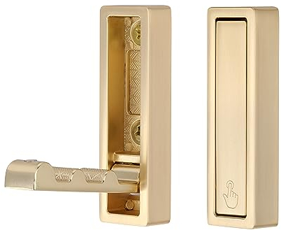 SYZOW 4 Stück Klapphaken Wandhaken Faltbare Wandhalterung 90° Klappbar Kleiderhaken Kopfhörer Halterung mit Schrauben für Küche Bad Wand Büro Garderobe (Gold)