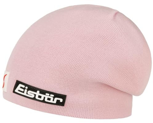 Eisbär Kiwano RL Skipool Beanie Mütze Strickmütze Wollmütze Merinomütze Damen/Herren - Made in The EU Winter Herbst-Winter - One Size rosa