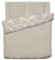 Pure Cotton - Parure de Lit Housse de Couette + 2 Taies d'oreiller - Linge de Lit en Satin de Coton - 260 x 240 cm + 2 x (63 x 63 cm) - Arles, Taupe