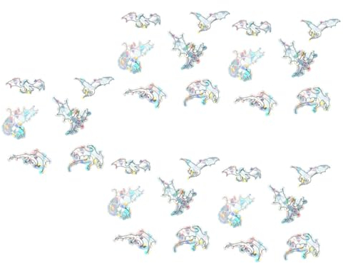 Zerodeko 30 Stk Glasaufkleber gegen Vogelschlag autofenster aufkleber Sicherheitsaufkleber aus Glas Dekor Statische Fensterfolie für Wohnzimmer statischer Aufkleber statische Elektrizität