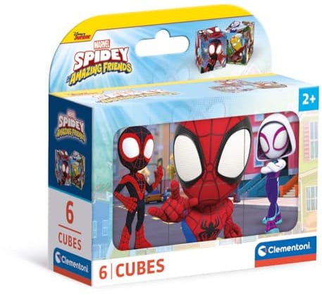 Clementoni 40661 Marvel Spidey And His Amazing Friends Jigsaw 6 Pieces-Cube Children 2-4 Years, Cartoon, Gift for Boy/Girls, Puzzle for Kids, Made in Italy, Multicolor