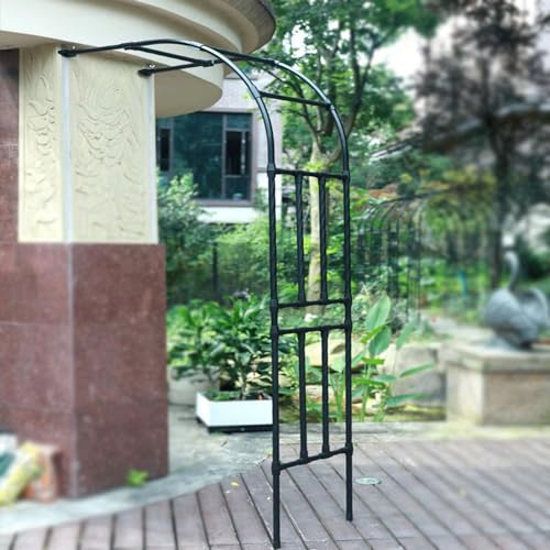 BEEGMA Half Arch Decorative Garden Arch Half Side Trellis Archway Metal Arbor Arches for Various Climbing Plant Width60-300cm High 240cm (Size : W120xH240cm/W3.9xH7.9ft)