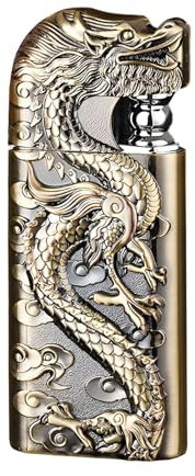 Feuerzeug mit dreidimensionalem Relief aus Metall in Form eines Pinguins - Feuerzeug mit dreidimensionalem Relief aus Metall, cooles, einzigartiges, winddichtes Vintage-Feuerzeug, Geschenk-Feuerzeug f