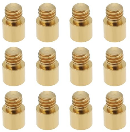 OTOTEC 12 Stück Dartgewichte 9 X 5 X 5,8 Mm 1 Gramm Dartgewichte aus Messing Akzentversteller für Darts mit 2BA-Gewinde Zubehör (Gold)
