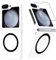 OTOFLYSTY Magnetic Case for Samsung Galaxy Z Flip 6, Compatible with Magsafe, Outdoor Flip Case, Bumper, Shockproof, Matte PC, Non-Slip, Thin Mobile Phone Case for Samsung Galaxy Z Flip 6 - White