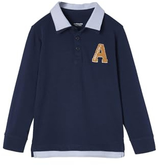 Vertbaudet Jungen Poloshirt mit Lageneffekt dunkel blau 152