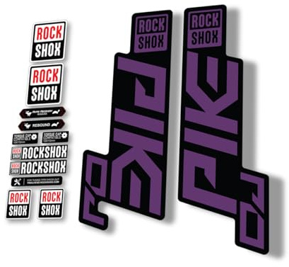 Gabel Ersatz Aufkleber kompatibel für Rock Shox Pike DJ 2021 Serie Lila (matt)