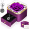 Rosen Geschenke für Frauen, Mama, Freundin, Ewige Blumen, konservierte echte Rose mit I Love You Halskette, Geburtstag, Jahrestag, Valentinstag, Muttertag, Weihnachten
