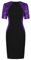 GRACE KARIN Womens Dresses Black Purple Dress for Women Clubbing Dresses Short Sleeve Bodycon Dress M
