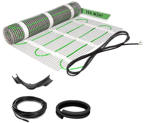EH Expert EcoPRO Heizmatten Set | 150 W/m² | 20 m² | Elektrische Fußbodenheizung - für Fliesen, Naturstein, Teppich, Vinyl und Laminat, inkl. Installationsmaterial, Ohne Thermostat