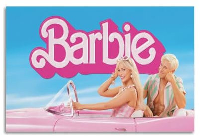 GIOEPWSWUI Barbie-Film-Poster, dekoratives Gemälde, Leinwand, Wandposter und Kunstdruck, modernes Familienschlafzimmer, Dekor-Poster, 30 x 45 cm