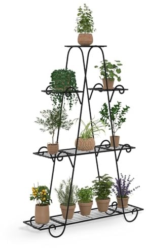 IDMarket - Etagère à pots de fleurs porte plante en métal 9 niveaux