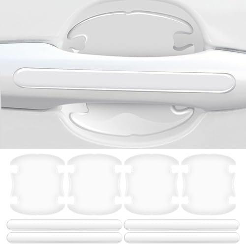 HYLGY Auto Türgriff Schutzfolie Ist Geeignet für BMW E46 E39 X3 X5 X6, 8 Stück Schützt Den Lenker Vor Kratzern Auto Lackschutzfolien-Set