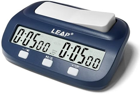 Lvifloae Leap Chess Clock Digital Schach Timer Professioneller Schachuhr Timer mit Zeitbonus und Verzögerung bietet Weihnachten