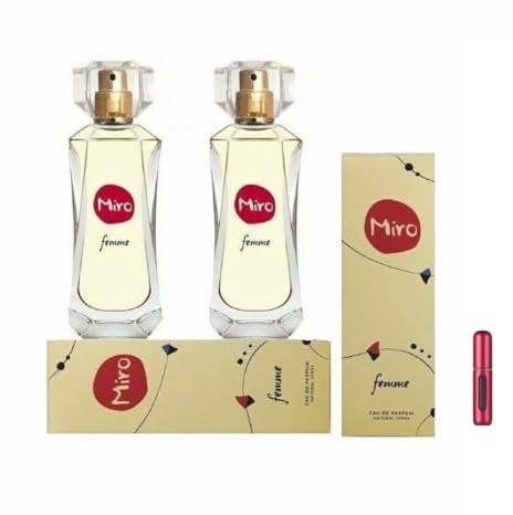 Miro Femme Parfum Klassiker 2 x Eau de Parfum Spray 50 ml (100 ml) + 1 eleganter Taschenzerstäuber