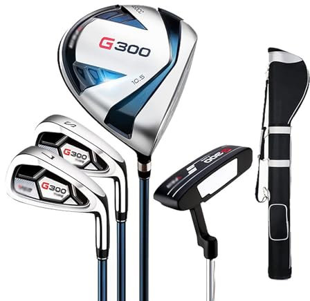 4-teiliges Golfschlägerset for Herren, Professioneller Golfschläger Mit Balltasche, Ultraleichter Schaft Aus Graphit Und Kohlenstoffstahl, Anti-Rutsch-Rillendesign, Golf-Trainingshilfen