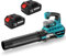 Soffiatore d'aria a batteria, per Makita 18 V, senza spazzole con batteria e caricatore, 21 V, 4,0 Ah, per terrazze, prato, bolle di foglie, velocità dell'aria 80 m/s