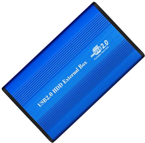 ZJchao Hard Drive Enclosure, USB 2.0 to IDE Docking Station for 2.5 Inch HDD, Portable Hard Drive Case for Desktop PC, Blue