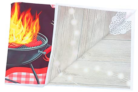 Amosfun Decorativa de Fiesta para Barbacoa Temático BBQ para Decoración de Eventos y Fotografía