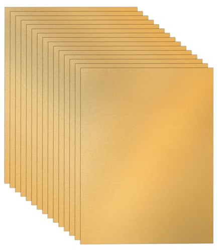 30 Blatt Gold Schimmer Kartonpapier 250g/m² – Dickes Druckerpapier A4, Fotokarton & Bastelkarton Goldpapier zum Basteln, Glitzerpapier für Einladungen, Urkunden, Karten, Scrapbooking & DIY 210x297mm