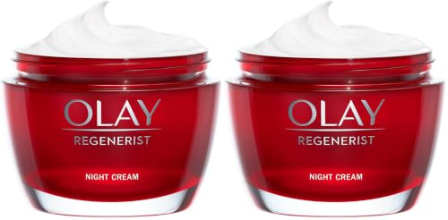 Olay Regenerist Gesichtscreme Nachtcreme - Aktive Anti-Falten- und straffende Feuchtigkeitscreme für die Hautpflege mit Niacinamid und Anti-Aging-Peptiden - Strafft, regeneriert und spendet