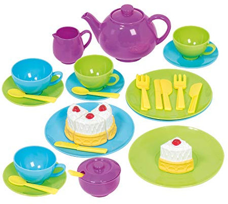 Casdon Tea Set | Colourful Toy Tea Party Set For Children Aged 3+ | Includes 36 Pieces For The Best Tea Parties Around!