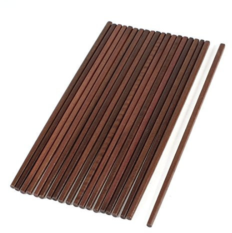 sourcing map 9.4 Largo Inicio Casa caracteres chinos palillos de madera color café de 10 pares