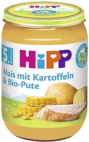 Hipp Mais mit Kartoffelpüree und Bio-Pute, 6er Pack (6 x 190g)