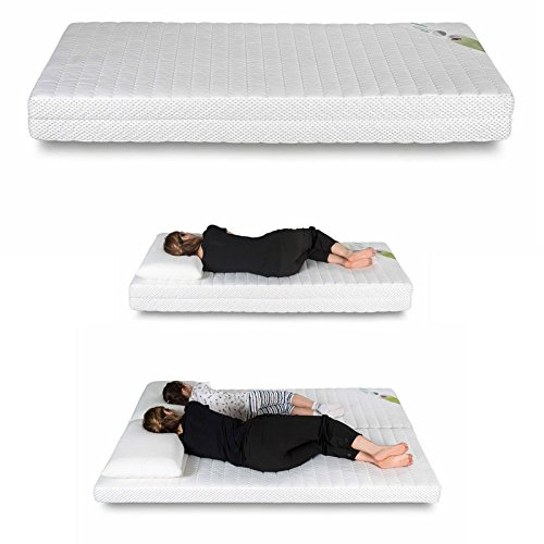 EvergreenWeb Matratze aus Memory-Schaumstoff, für Einzelbett, umwandelbar in Matratze für 2 Personen, Einzelbett-Matratze, 80 x 190 cm, 160 x 190 cm