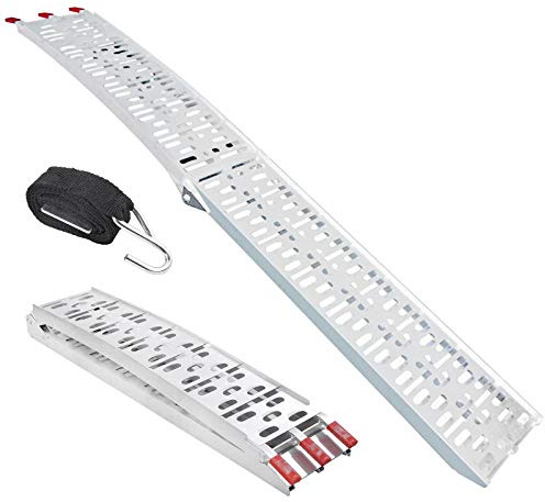 Motorrad Auffahrrampe Alu klappbar 220 cm x 28 cm 340 Kg inkl Spanngurt