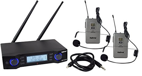 Doppio radiomicrofono UHF ad archetto
