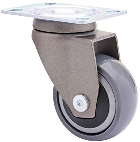 WAGNER Design - 3C - Lenkrolle/Apparaterolle/Transportrolle/Möbelrolle - grau, Softlauffläche, Durchmesser Ø 50 mm, Kugellager, Tragkraft 50 kg - 01225301