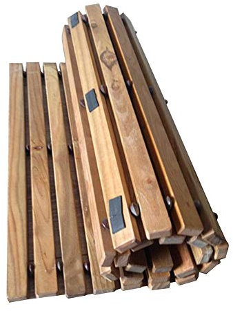 XXIOJUN Caillebotis Bois Naturel Sortie De Douche en Bois Bambou Épais Antidérapant Durable Bois De Cèdre Salle De Bains, 2 Taille (Color : Natural, Size : 100x50cm)