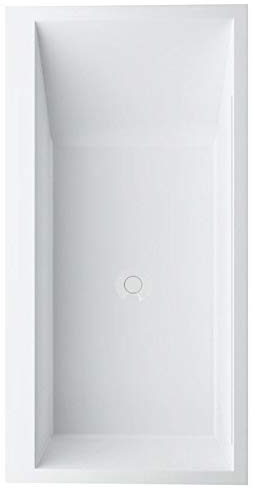 LAUFEN Kartell Baignoire en fonte minérale courante coin gauche 1700x860x590mm, avec tablier et trop-plein éclairé par LED, blanc, H2243360006161
