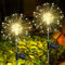 Redefun Solar Garden Lights 2 Pcs 120 LED Firework Lights SolarPowered, 8 Modes Outdoor Solar Firefly Light Waterproof Starburst Light for Lawn Backyard Party Wedding Decorations(Warm White
